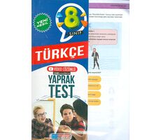 8. Sınıf Türkçe Video Çözümlü Yaprak Test - Kolektif - Evrensel İletişim Yayınları