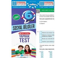 6. Sınıf Sosyal Bilgiler Video Çözümlü Yaprak Test - Kolektif - Evrensel İletişim Yayınları