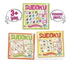Çocuklar İçin Sudoku Seti (3+ Yaş) (3 Kitap Takım) - Kolektif - Dokuz Çocuk