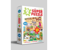 2 Süper Puzzle Çiftlik Hayvanları - Kolektif - 0-6 Yaş Yayınları
