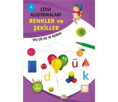 Renkler ve Şekiller - Çizgi Alıştırmaları - Emine Ulusoy - 0-6 Yaş Yayınları