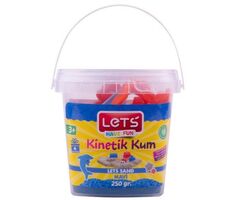 Lets Kinetik Kum 250 gr. Mavi Plastik Kutu