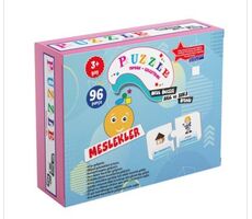 Puzzle Meslekler Okul Öncesi Akıl ve Zeka Oyunu 3 Yaş Beceri Dünyası