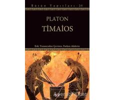 Timaios - Platon (Eflatun) - Say Yayınları