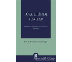 Türk Dilinde Edatlar - Necmettin Hacıeminoğlu - Bilge Kültür Sanat