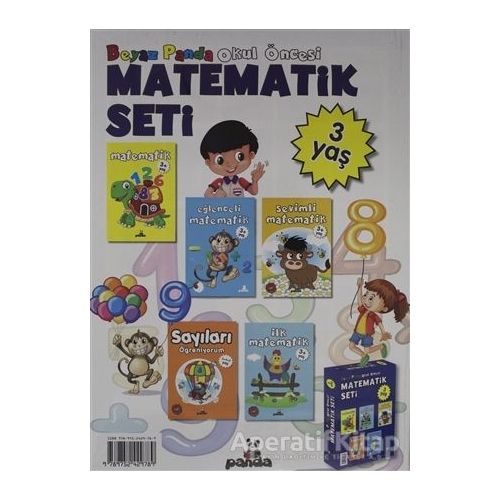 Okul Öncesi 3 Yaş Matematik Seti (5 Kitap) - Afife Çoruk - Beyaz Panda Yayınları
