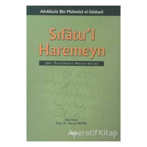 Sıfatu’l Haremeyn Dil Özellikleri / Metin / Dizin