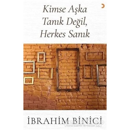 Kimse Aşka Tanık Değil, Herkes Sanık - İbrahim Binici - Cinius Yayınları