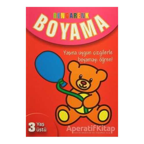 Rengarenk Boyama - 3 Yaş Üstü - Kırmızı Kitap - Kolektif - Parıltı Yayınları