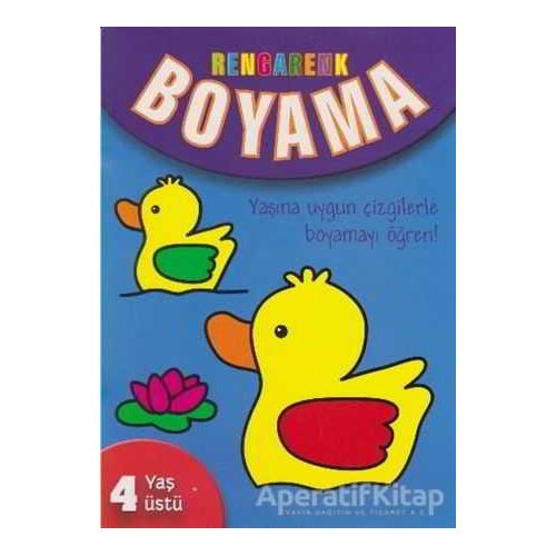 Rengarenk Boyama - 4 Yaş Üstü - Mavi Kitap - Kolektif - Parıltı Yayınları