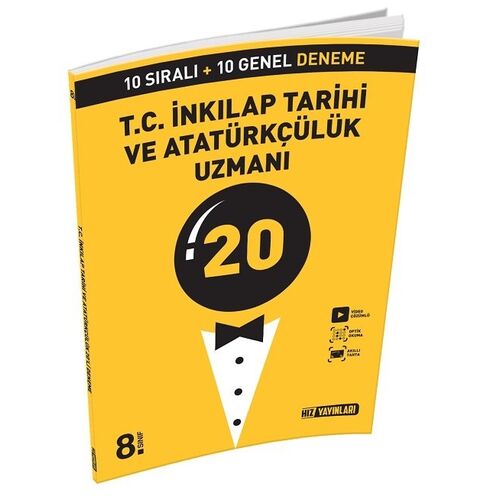 Hız Yayınları 8. Sınıf TC İnkılap Tarihi ve Atatürkçülük Uzmanı 20 Deneme