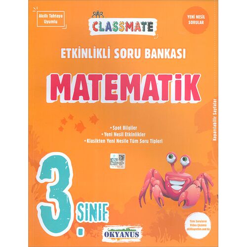 Okyanus 3. Sınıf Matematik Classmate Etkinlikli Soru Bankası