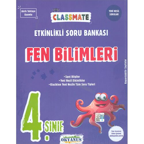 Okyanus 4. Sınıf Fen Bilimleri Classmate Etkinlikli Soru Bankası