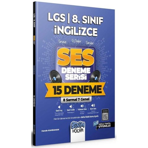 Benim Hocam 8. Sınıf LGS İngilizce 15 Deneme Ses Deneme Serisi