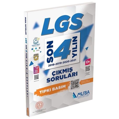 Muba LGS 8. Sınıf Son 4 Yılın Çıkmış Soruları Tıpkı Basım