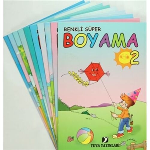 Renkli Süper Boyama (10 Kitap Takım) - Kolektif - Pinokyo Yayınları