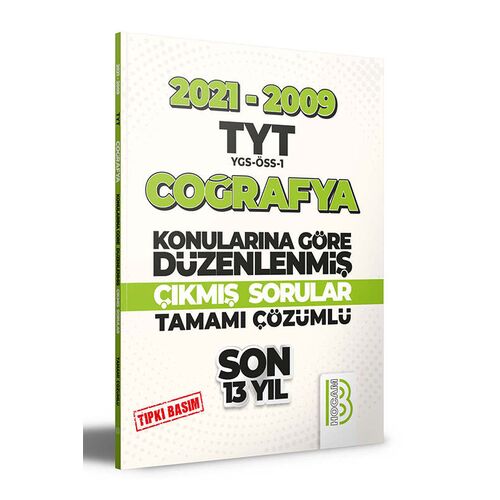 Benim Hocam 2009-2021 TYT Coğrafya Son 13 Yıl Tıpkı Basım Çözümlü Çıkmış Sorular