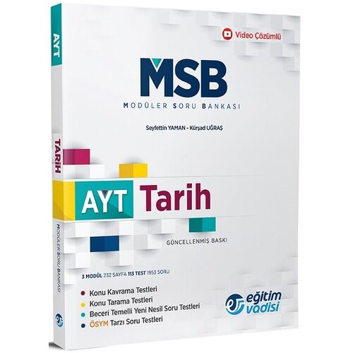 Eğitim Vadisi AYT Tarih MSB Modüler Soru Bankası