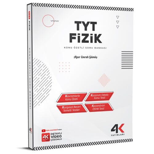 TYT Fizik Konu Özetli Soru Bankası 4K Yayınları