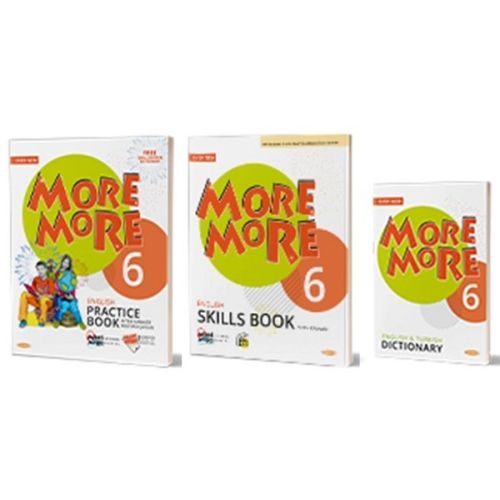 Kurmay ELT More and More English 6 Practice Book + Skills Book + Dictionary (3 Kitap Set)
