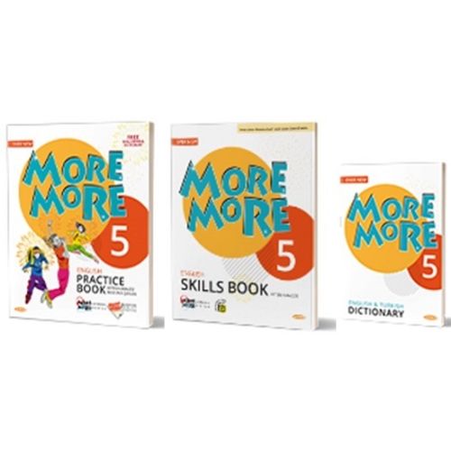 Kurmay ELT More and More English 5 Practice Book + Skills Book + Dictionary (3 Kitap Set)