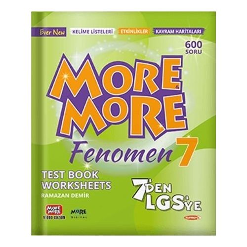 Kurmay ELT More and More English 7 Fenomen Worksheets Test Book