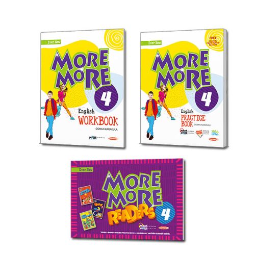 Kurmay ELT More and More English 4 Practice Book - Workbook + 3 Hikaye Kitabı + Craft Book