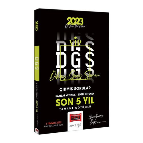 Yargı 2023 DGS Son 5 Yıl Tamamı Çözümlü Çıkmış Sınav Soruları