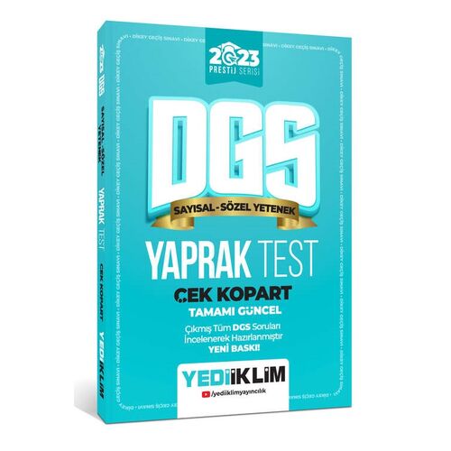 Yediiklim 2023 DGS Çek Kopart Yaprak Test