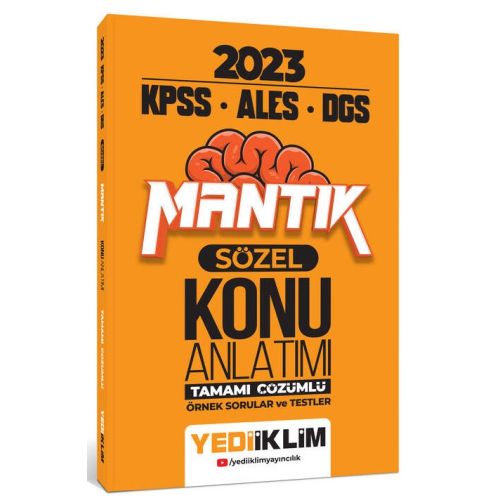 Yediiklim 2023 KPSS-ALES-DGS Sözel Mantık Konu Anlatımı