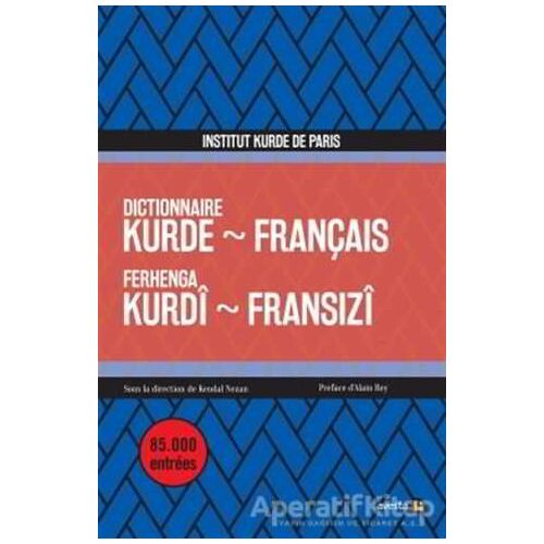 Kürtçe - Fransızca Sözlük - Kolektif - Avesta Yayınları