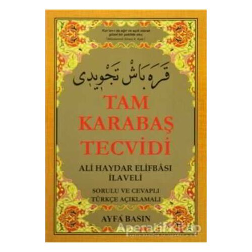 Tam Karabaş Tecvidi - Ali Haydar Kuran-ı Kerim Elifbası - Kolektif - Ayfa Basın Yayın
