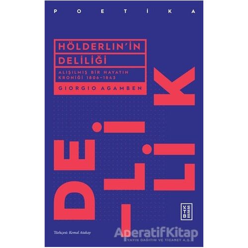 Hölderlinin Deliliği - Giorgio Agamben - Ketebe Yayınları