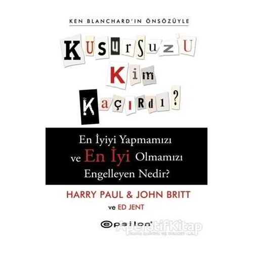 Kusursuzu Kim Kaçırdı? - Ed Jent - Epsilon Yayınevi