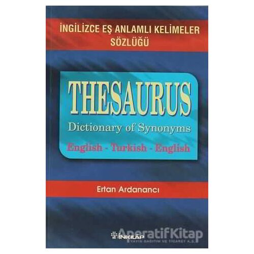 Thesaurus Dictionary Of Synonyms İngilizce Eş Anlamlı Kelimeler Sözlüğü