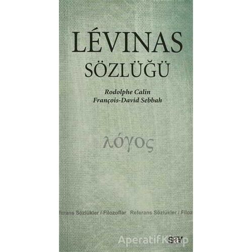 Levinas Sözlüğü - Rodolphe Calin - Say Yayınları