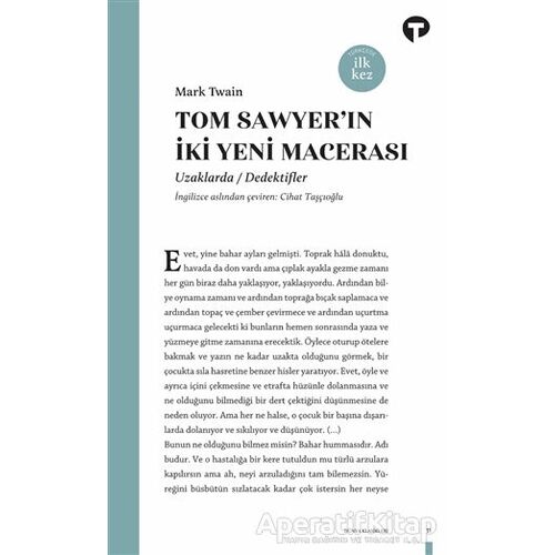 Tom Sawyer’ın İki Yeni Macerası - Mark Twain - Turkuvaz Kitap