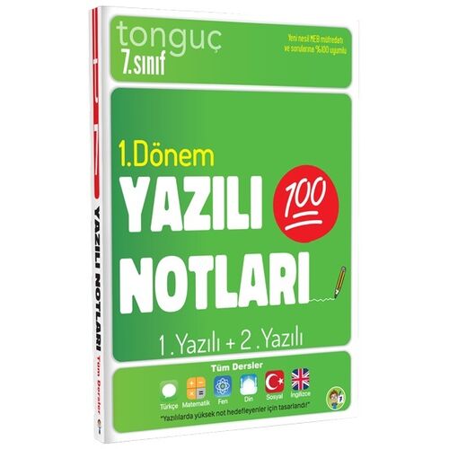 Tonguç Akademi 7. Sınıf Yazılı Notları 1. Dönem 1 ve 2. Yazılı