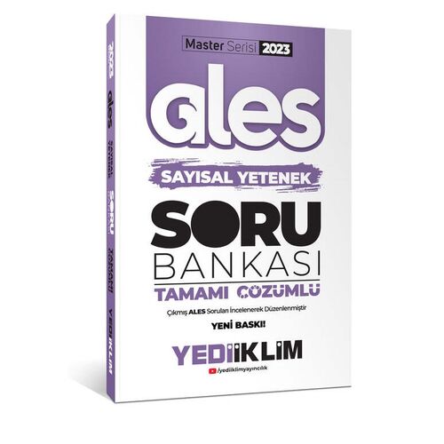 Yediiklim 2023 Master Serisi Ales Sayısal Yetenek Tamamı Çözümlü Soru Bankası