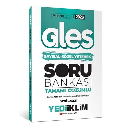 Yediiklim 2023 Master Serisi Ales Sayısal- Sözel Yetenek Tamamı Çözümlü Soru Bankası