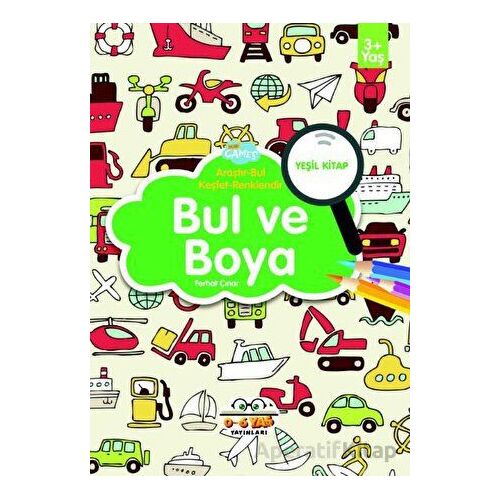 Bul ve Boya - Yeşil Kitap - Ferhat Çınar - 0-6 Yaş Yayınları