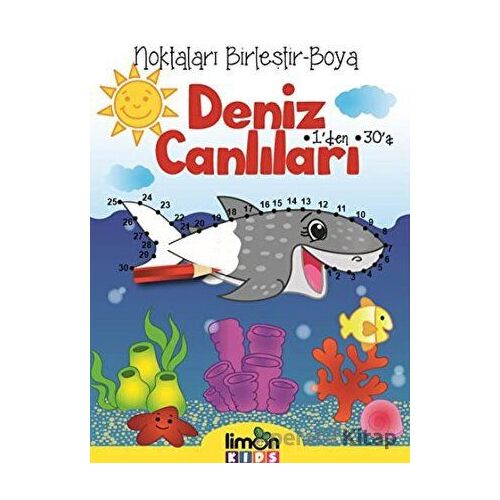 Noktaları Birleştir Boya Deniz Canlıları - Kolektif - limonKIDS