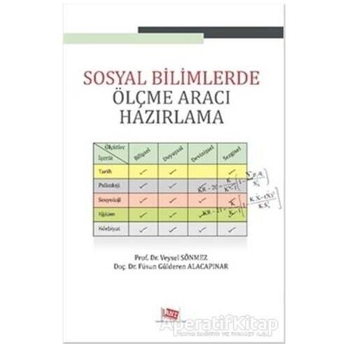 Sosyal Bilimlerde Ölçme Aracı Hazırlama - Veysel Sönmez - Anı Yayıncılık