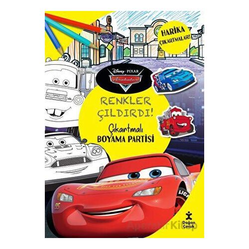 Disney Pixar Arabalar - Renkler Çıldırdı! Çıkartmalı Boyama Partisi - Kolektif - Doğan Çocuk