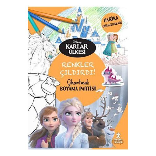 Disney Karlar Ülkesi - Renkler Çıldırdı! Çıkartmalı Boyama Partisi - Kolektif - Doğan Çocuk