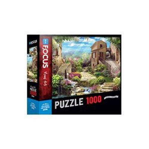 Old Houses And Flowers Eski Evler Ve Çiçekler 1000 Parça Puzzle Blue Focus Games