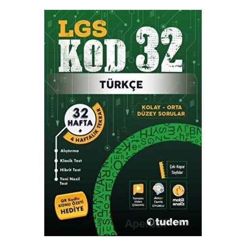Lgs Kod 32 Türkçe Tudem Yayınları - Kolektif - Tudem Yayınları