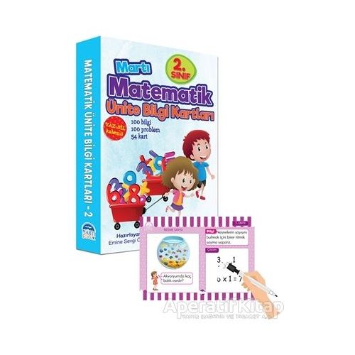 2. Sınıf Matematik Ünite Bilgi Kartları - Yaz Sil Kalemli - Emine Sevgi Özen - Martı Çocuk Yayınları