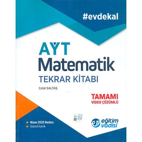 AYT Matematik Evdekal Tekrar Kitabı Eğitim Vadisi Yayınları (Kampanyalı)