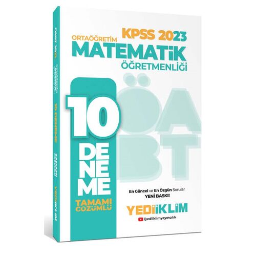 Yediiklim 2023 ÖABT Ortaöğretim Matematik Öğretmenliği Tamamı Çözümlü 10 Deneme